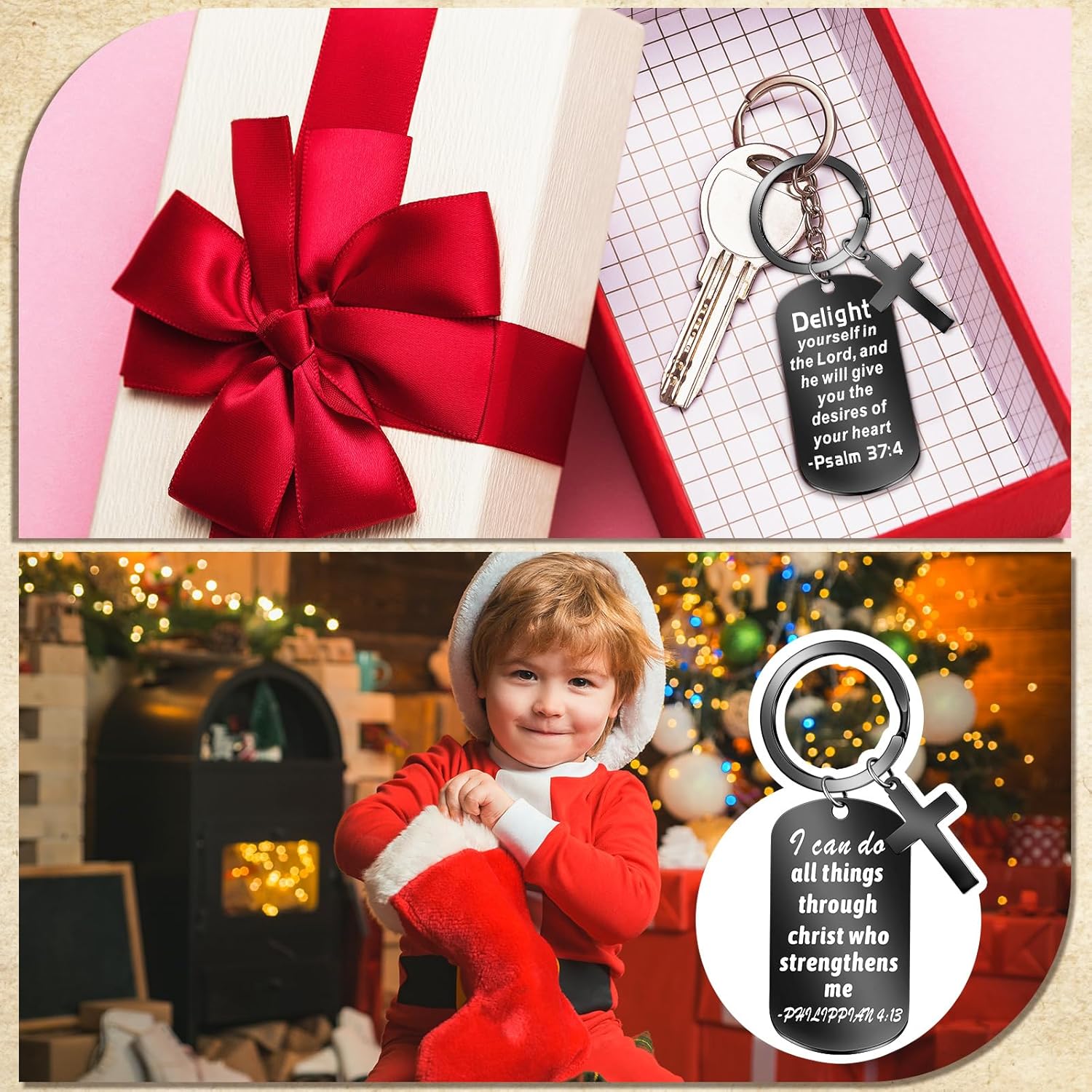 Maitys 24 Pcs Christian Keychains Bulk Gifts Faith Inspirational Bible Verse Keychain with Charm Christian Gifts - Image 6