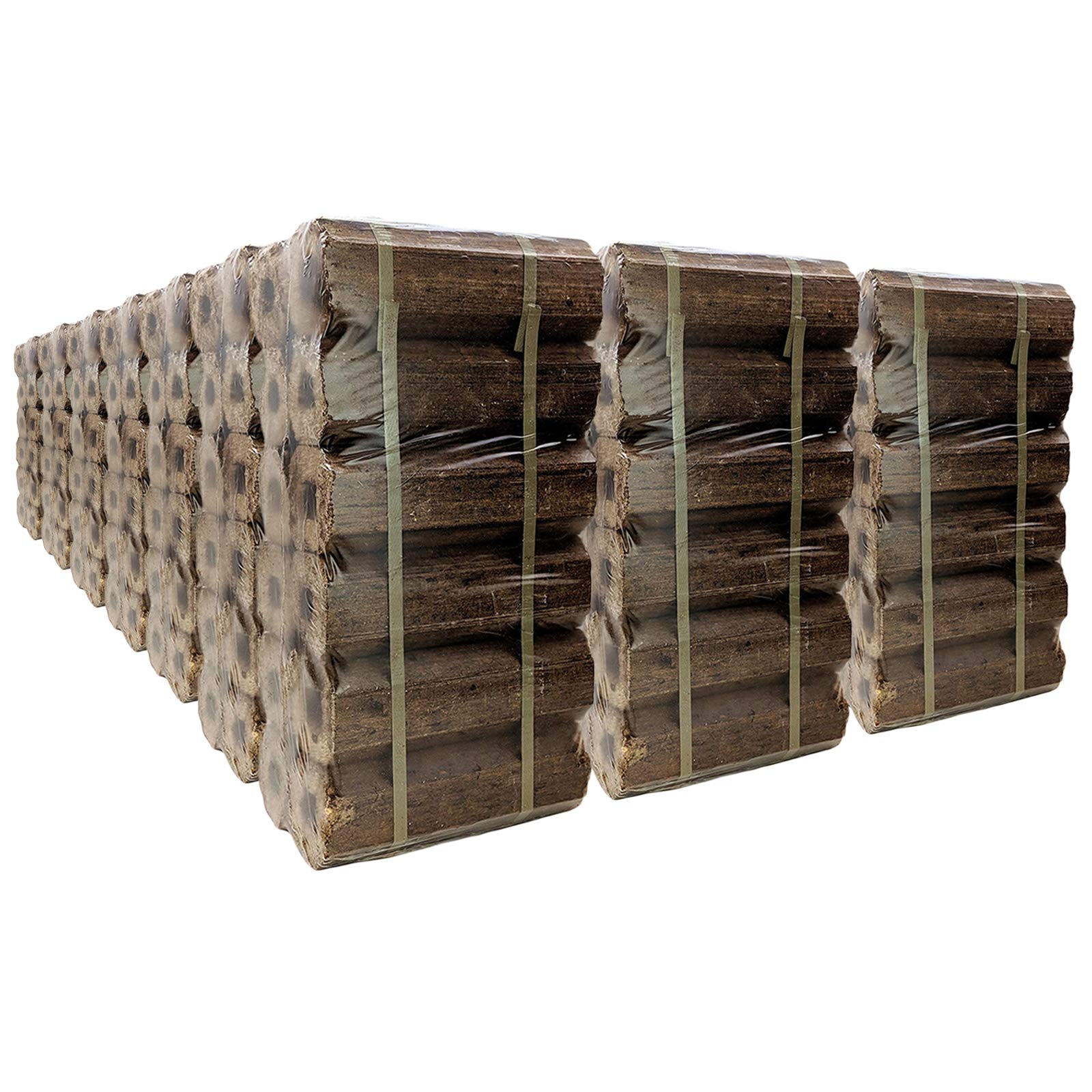 AMOS Ultra Dry High Energy Heat Logs Eco Friendly Low Smoke Minimal Ash Sustainable Recycled Wood Fuel for Open Fires Burners Chimeneas 96 Logs