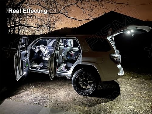 Miniatura 4 de Kit de luz interior LED blanca de 18 piezas 6000K 4Runner de repuesto para Toyota 4Runner 2003 2004 2005 2006 2007 2008 2009, con diagrama de