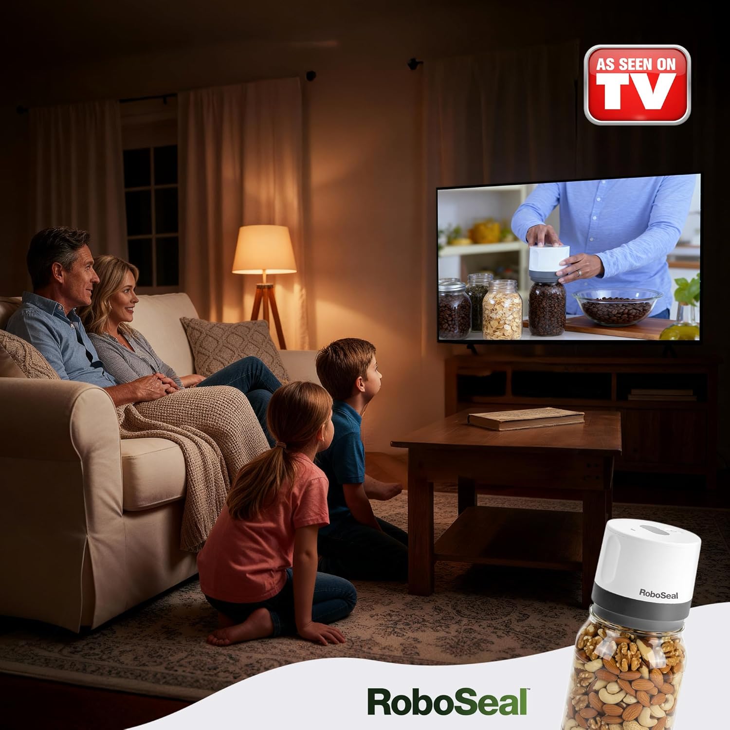 RoboSeal Rechargeable Mason Jar Vacuum Sealer for Mason Jars Wide and Regular, One Touch Vacuum Sealer for Jars, 10 Lids Included, Digital Battery Indicator, As Seen on TV - Image 7