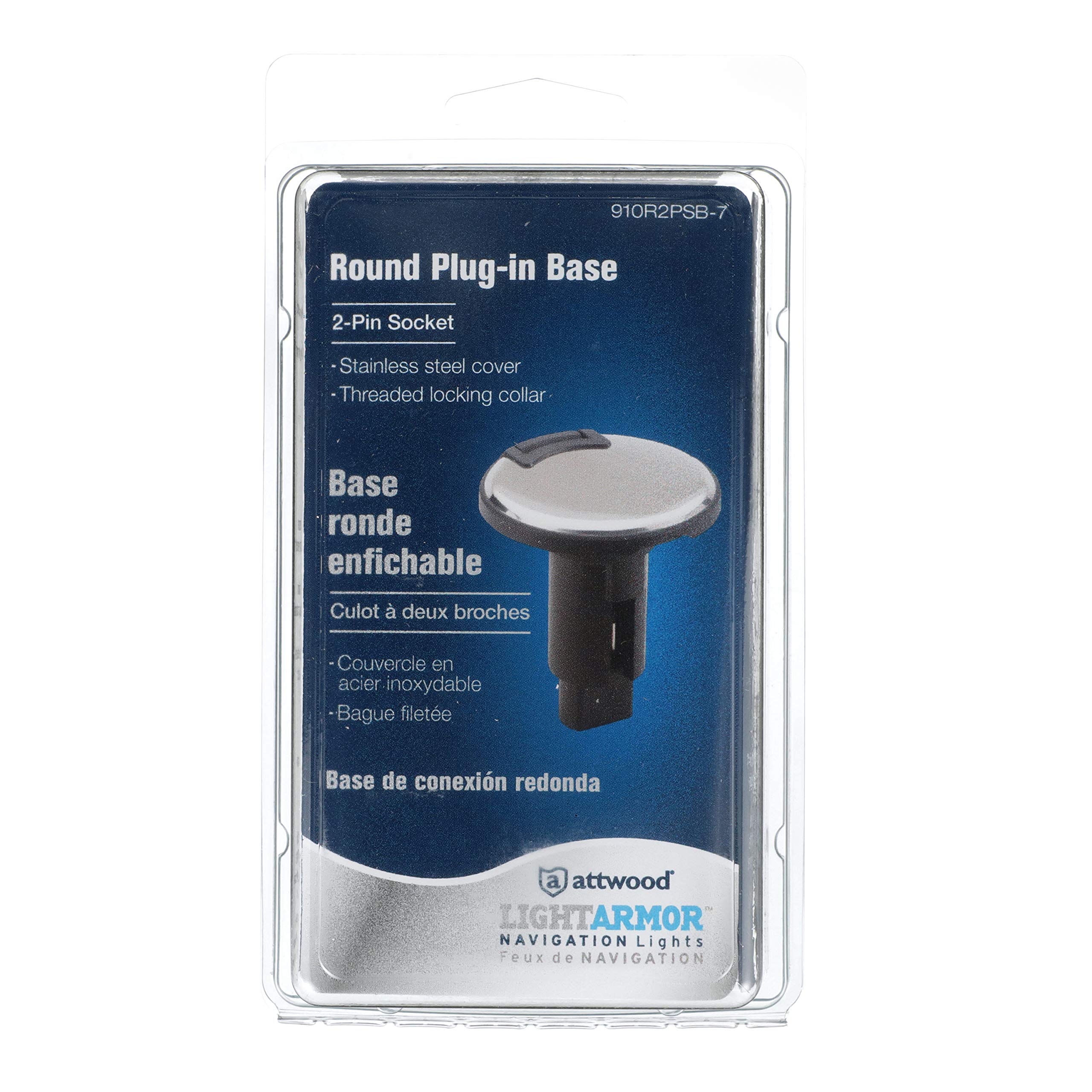 attwood Atwood Marine LightArmor Plug-in Basis – 2 Pin – Edelstahl – Rund