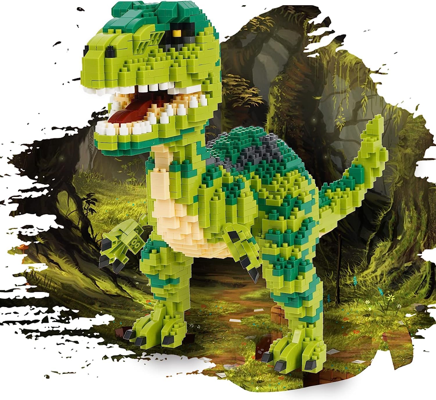 Amazon.co.jp: 恐竜 ブロック (緑)1457ピース : おもちゃ