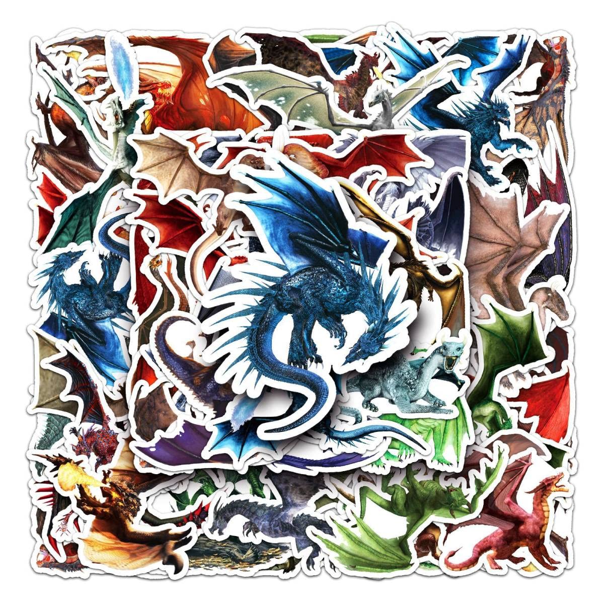 DRAGON　ドラゴン　ステッカー Amazon.co.jp: ドラゴン dragon 龍 竜 幻想ドラゴン シール ステッカー