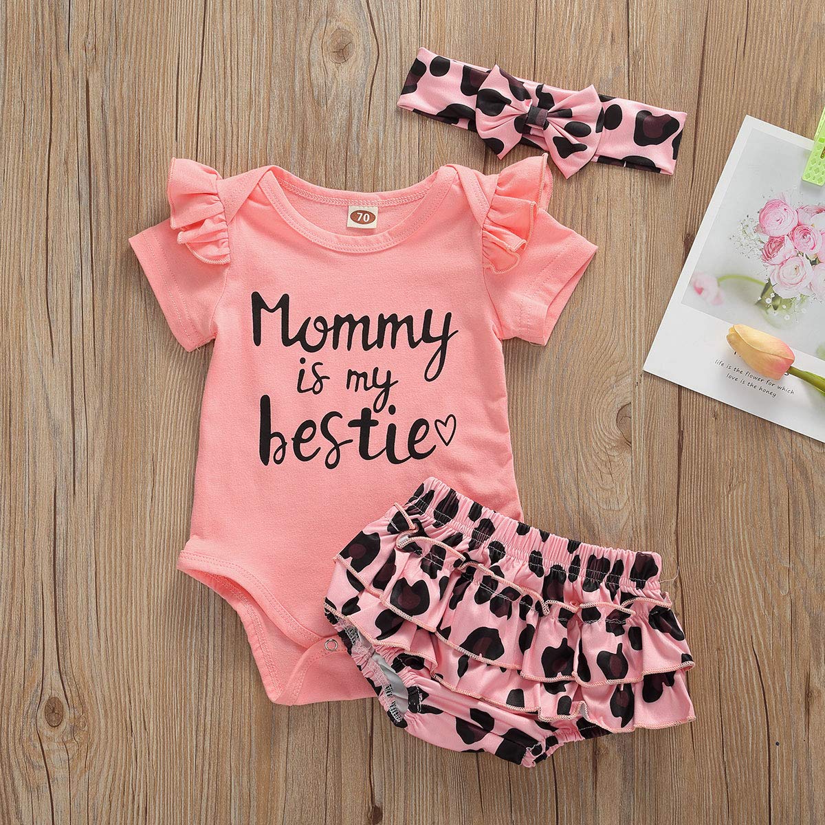 Bonnie Jean Baby Girls Flamingo Tee and Diaper Cover Set