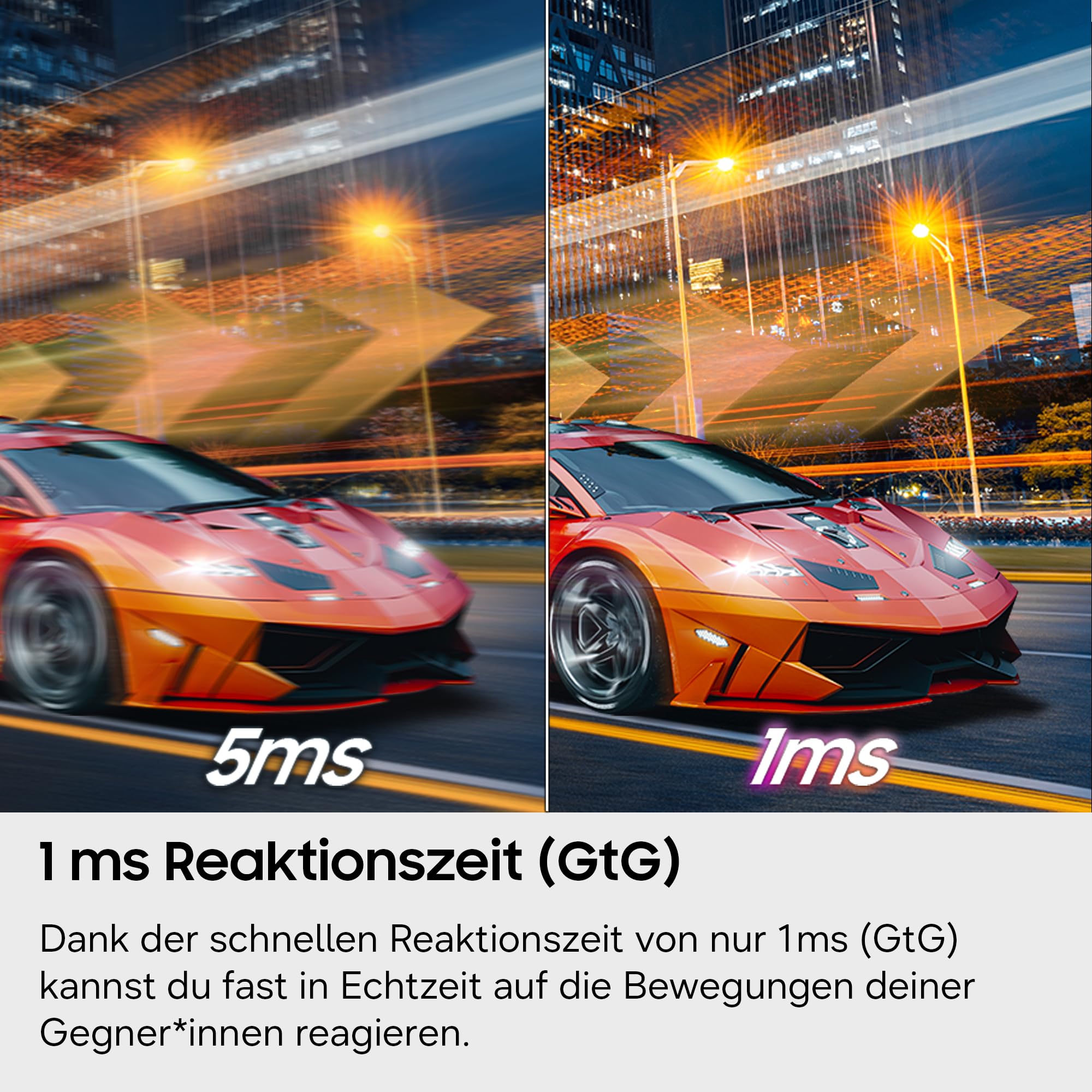 Samsung 27 Zoll Odyssey G70F Gaming Monitor, PC-Bildschirm mit IPS-Panel, 3.840 x 2.160 Pixel (UHD), 180 Hz (4K)/360 Hz (Full HD), 1 ms (G/G), AMD FreeSync Premium Pro, NVIDIA G-Sync, LS27FG702EUXEN