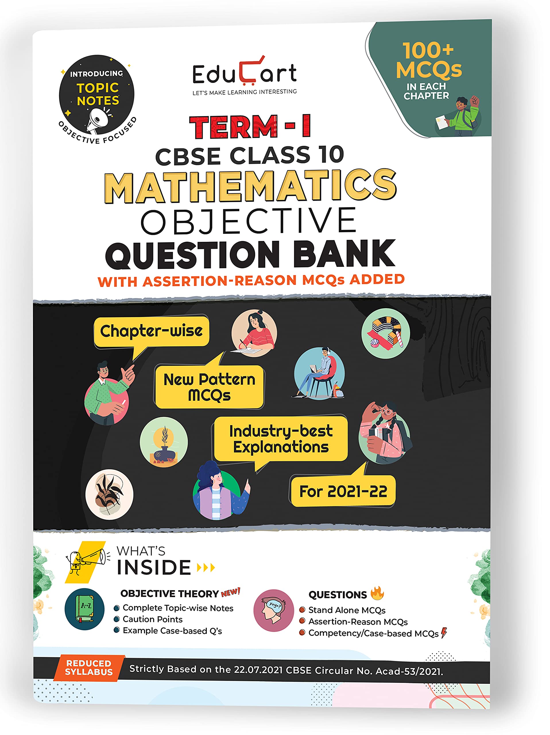 Educart TERM 1 MATHEMATICS MCQ Class 10 Question Bank Book 2021 : Educart,  Educart: Amazon.in: Books