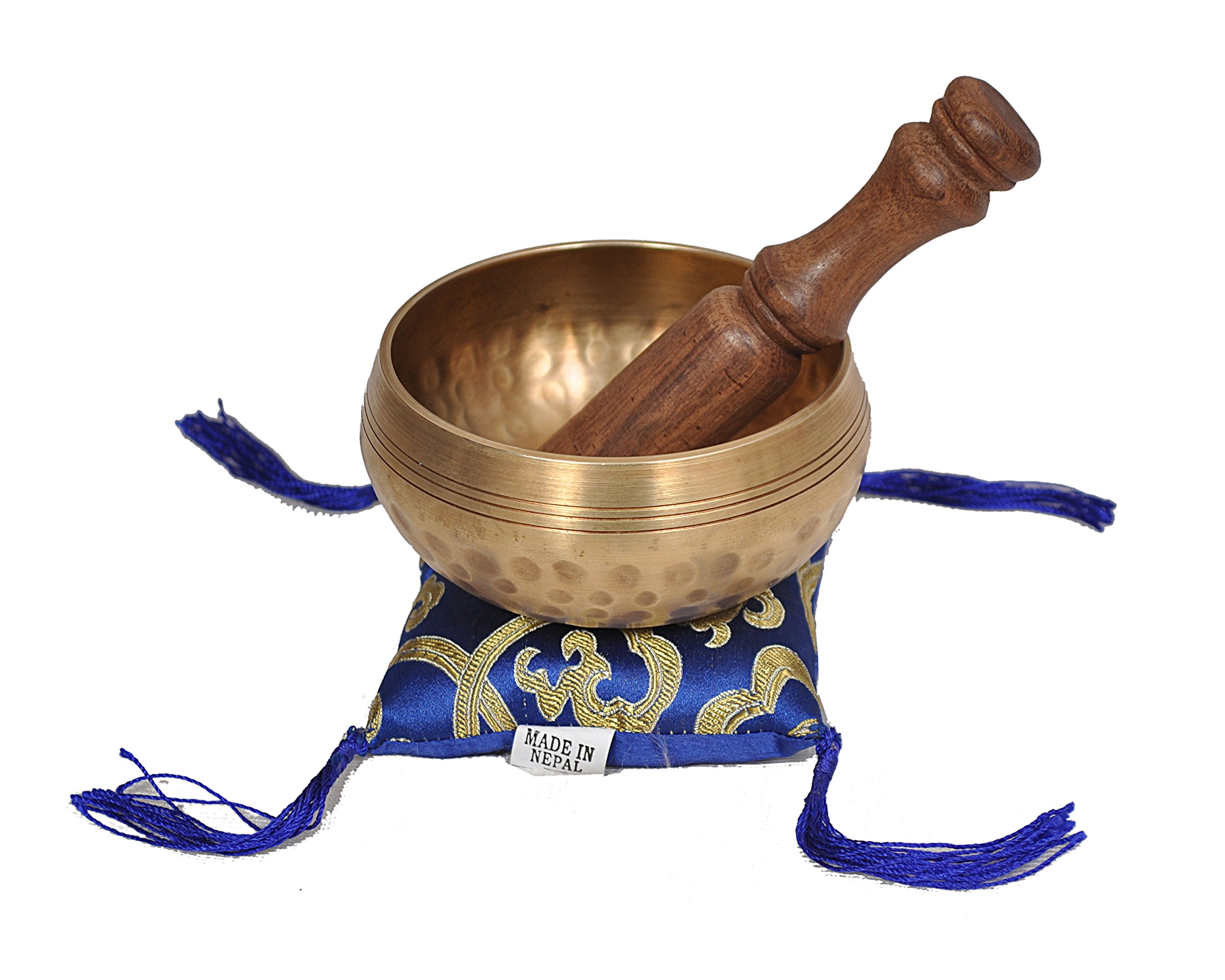 Dharma Store Nepalese Hand Hammered Tibetan Meditation Yoga Singing Bowl Set