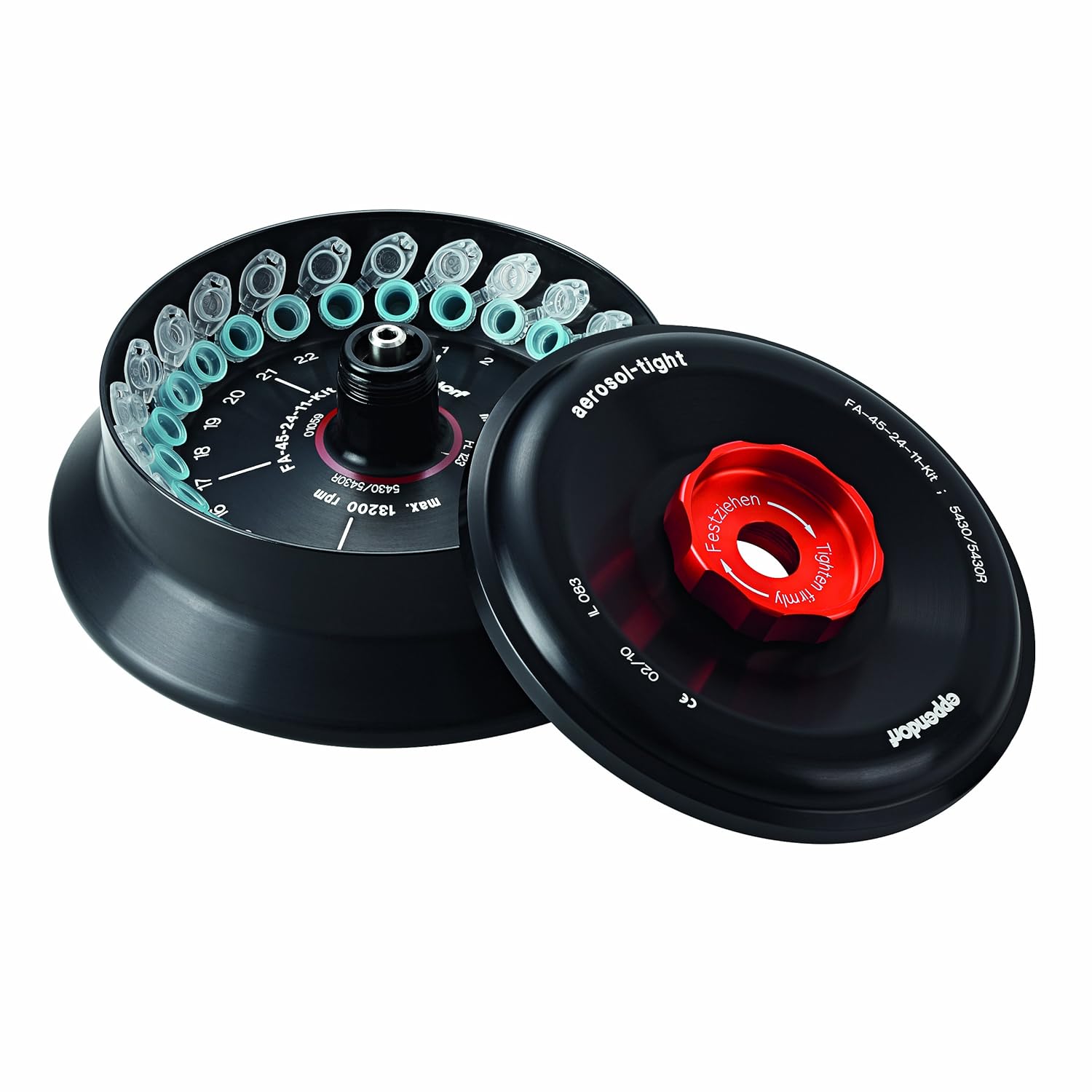 Eppendorf 022653083 Fixed Angle Rotor F451811Kit with Lid for Miniprep Spin Column and 1.5/2