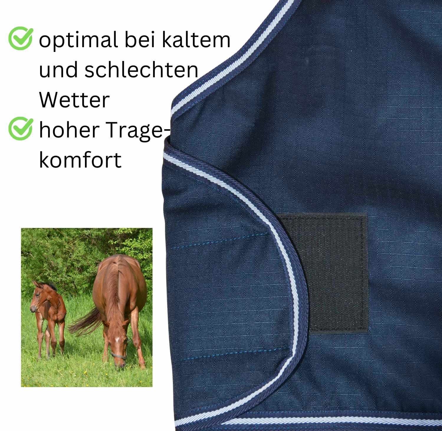 AMKA Fohlendecke Outdoordecke LULEA verstellbar 600 Denier 100 g