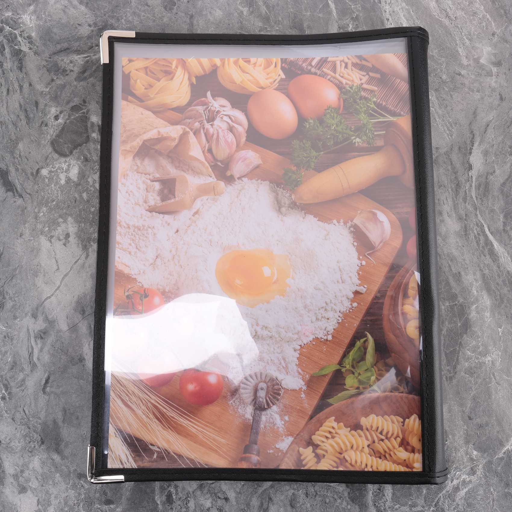 Pasuihcay Transparent Restaurant Menu Covers for A4 Size Book Style Cafe Bar 8 Pages 16 View