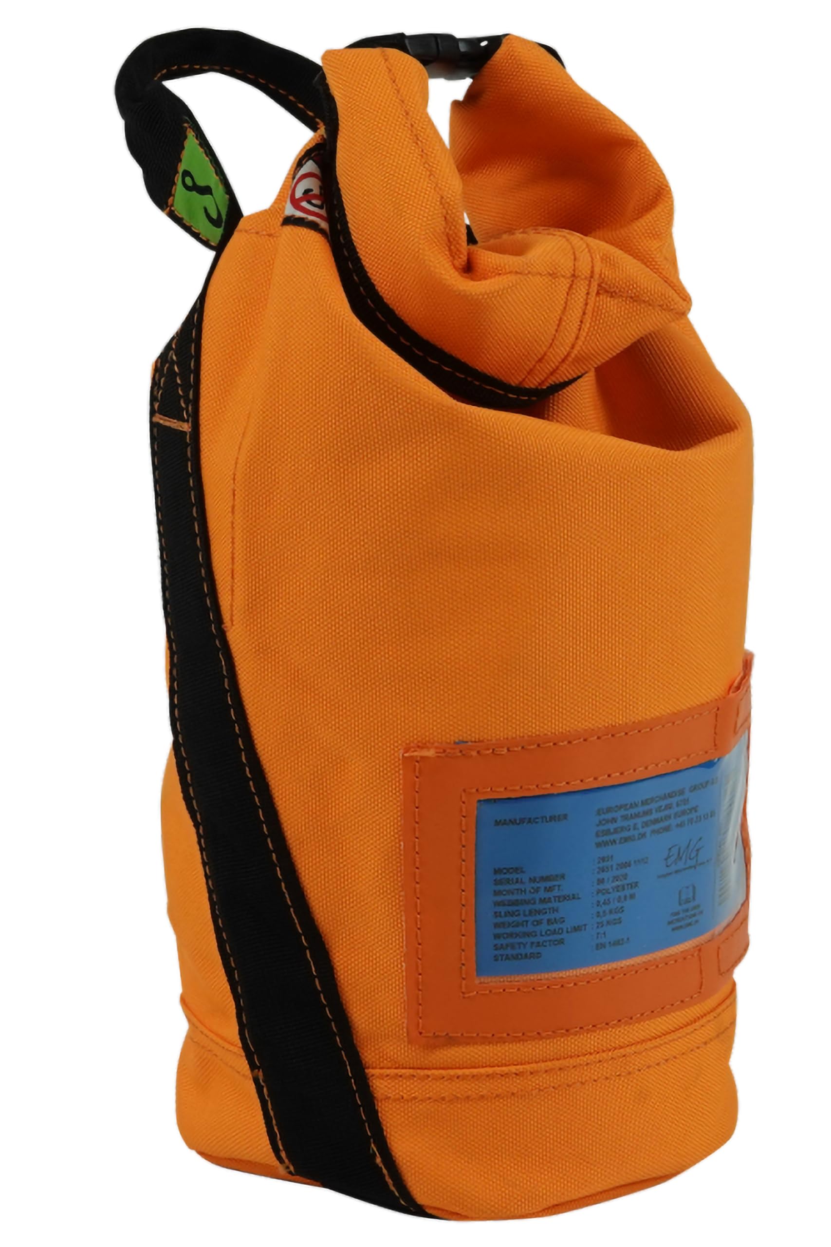 EMG 2651 Werkzeugtasche Klein 25 kg Tragfähigkeit - Werkzeugtasche Leer für Arbeiten in der Höhe - Werkzeugtasche 16cm Durchmesser Orange