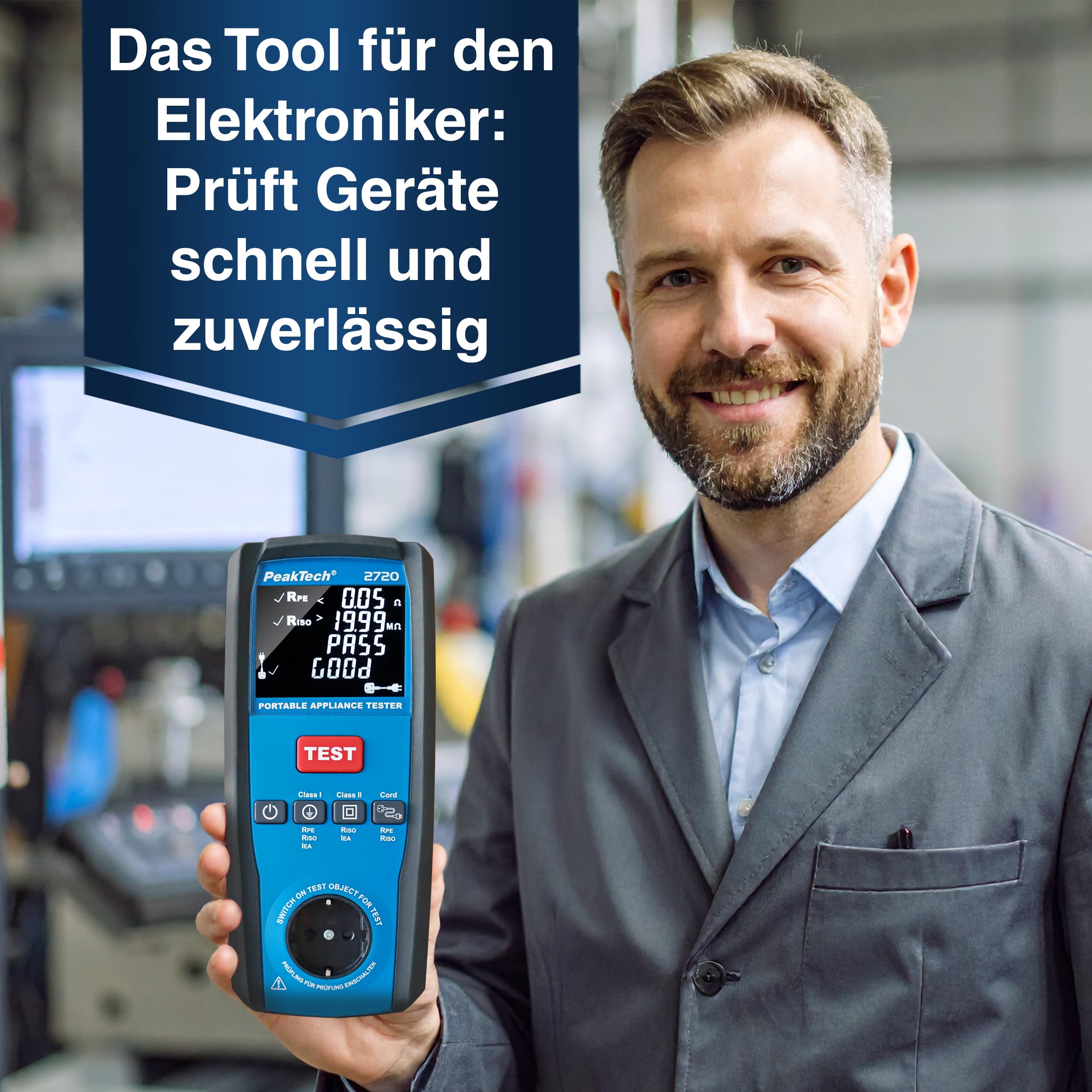 PeakTech 2720 - PAT Gerätetester für ortsveränderliche Geräte