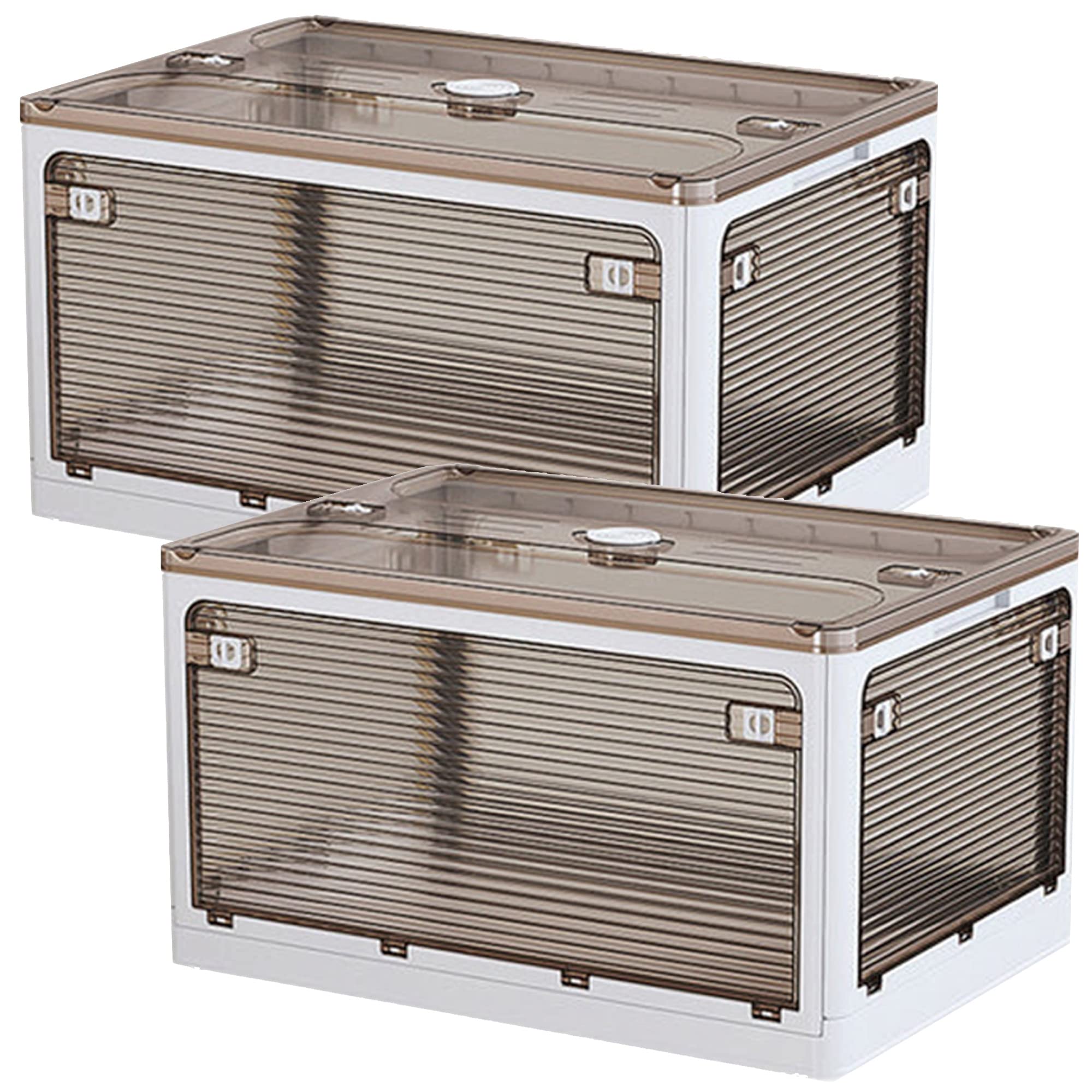 JOYBOS, 2er Set Aufbewahrungsbox für Kleidung, 80 l (40 x 2), faltbar, aus Kunststoff