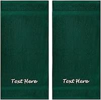 Vista 78 de Personalized Passion Juego de 2 toallas con texto bordado personalizado, 16 x 27 pulgadas, altamente absorbentes y súper suaves, toallas de mano