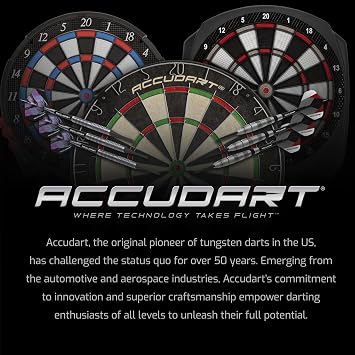 Accudart NOVA Electronic Dartboard with Cabinet 35 Games, 580 Variations, Dual LED Scoring, Auto LED Cabinet Lighting, Virtual Opponent, AC/Battery Power Includes Soft Tip Darts