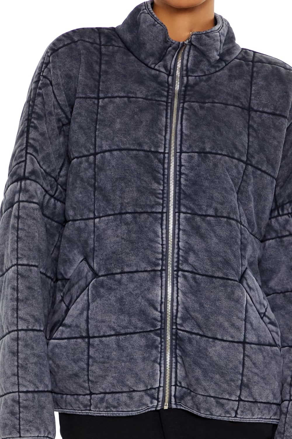 Forever 21 womens Quilted Zip-up Jacket - Image 3