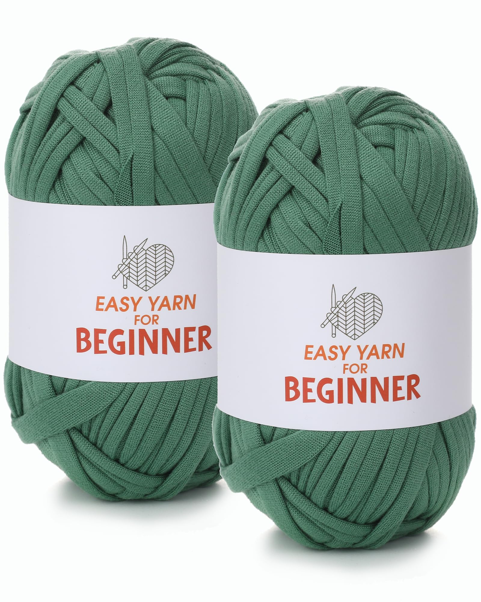 T-Shirt Yarn for Croheting Knitting - 2 PCS Chunky Thick Yarn for Bags Blanket Cushions Slippers Storage Baskets Projects, Fabric Yarn 100g×2 (3.5oz×2), DIY Handmade Knitting Gift