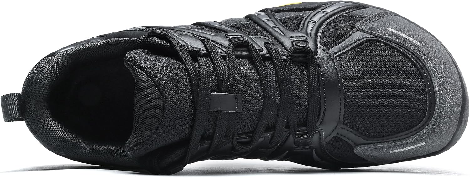 Meik Mangni Mens Barefoot Shoes Wide Width Comfortable Sneaker Zero Drop Sole Breathable Mesh Walking Shoes Non-Slip Outdoor Trail Running Shoes