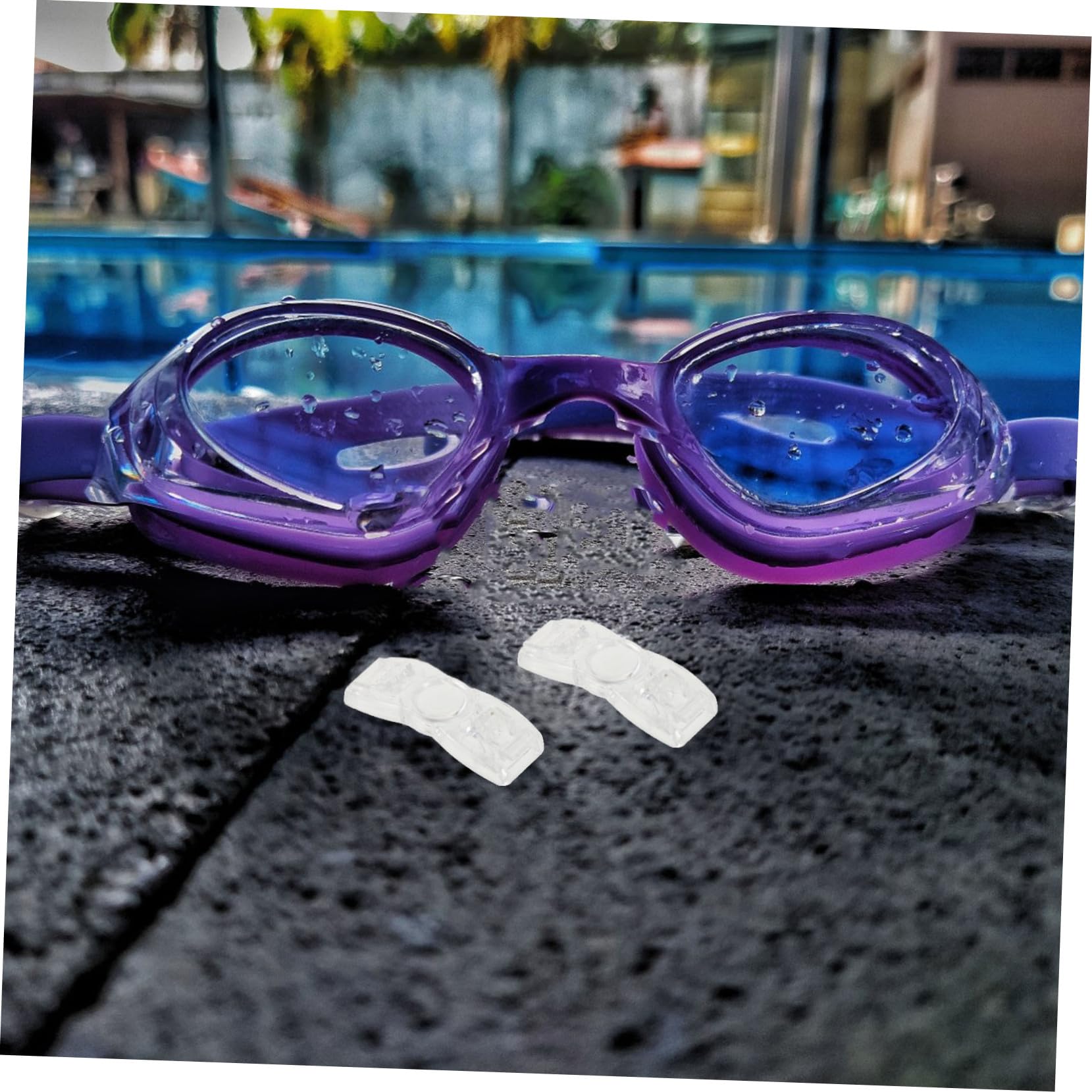 Happyyami 4pcs Swim Goggles Buttons Goggles Strap Buckles Lightweight and Easy to Clean Swimming Accessories for All Ages for Pool Use