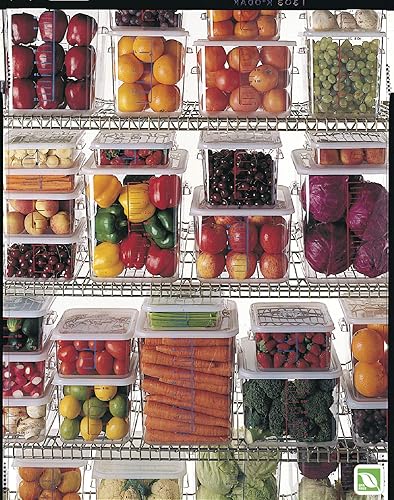 Miniatura 6 de Rubbermaid Contenedor cuadrado de almacenamiento de alimentos de plástico para ahorro de espacio para cocinaSous Videpreparación de alimentos, 2