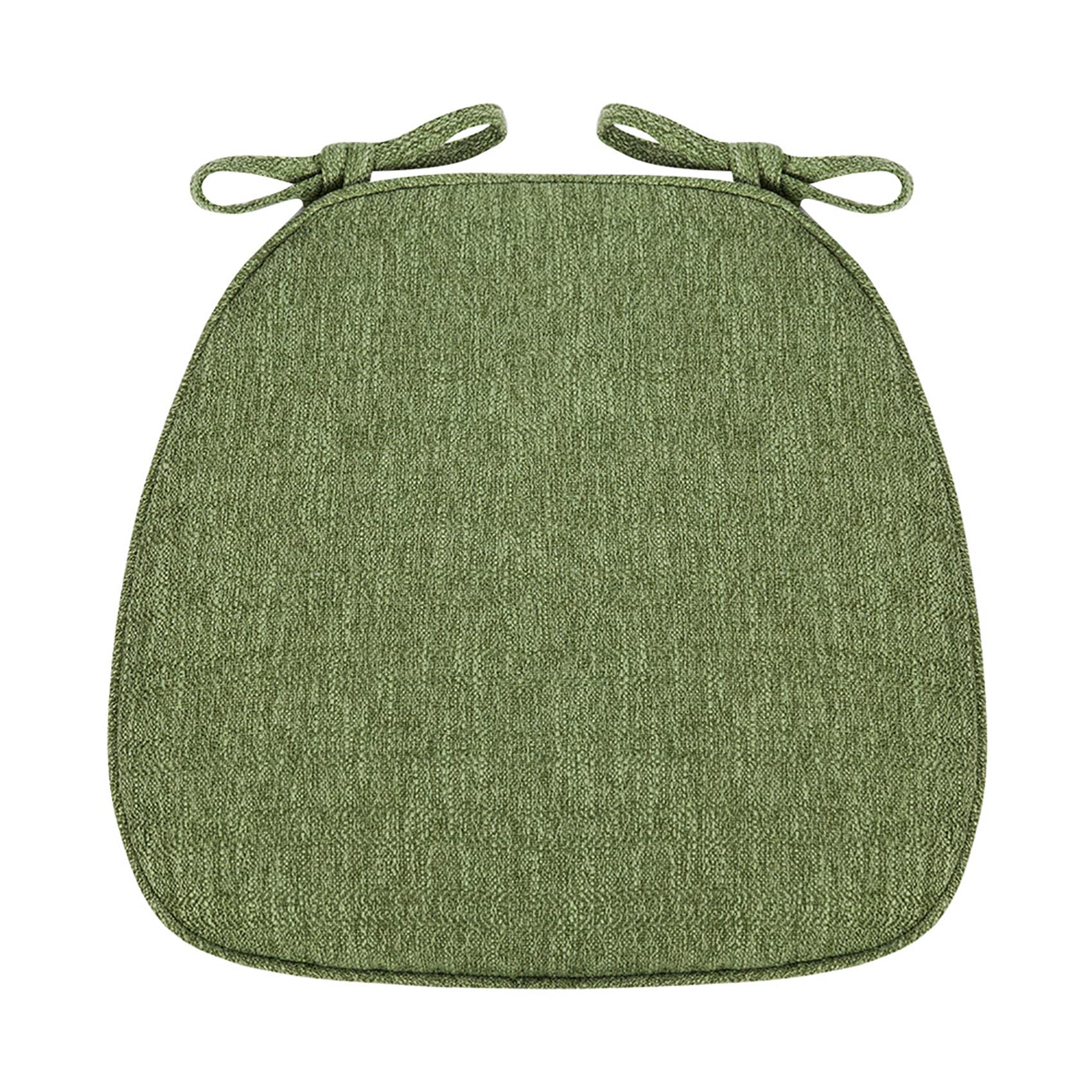 XRuixiEr 2 Pcs Chair Cushion with Ties for Dining Chairs 17 X 16 Inches,Non Slip Kitchen Dining Chair Pad Seat Cushions with Machine Washable Cover-Green 43x41x35cm