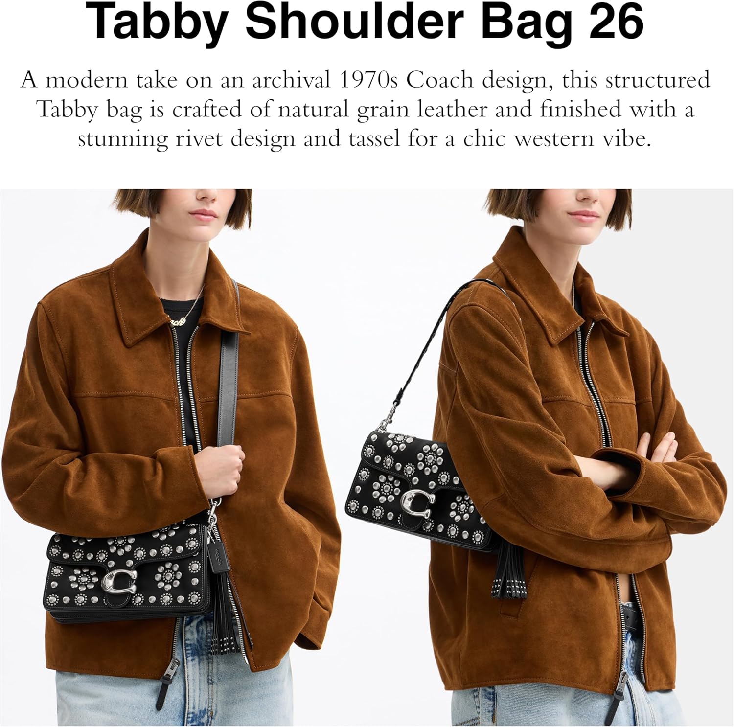 COACH Women's Crystal Denim Tabby Shoulder Bag - Image 2