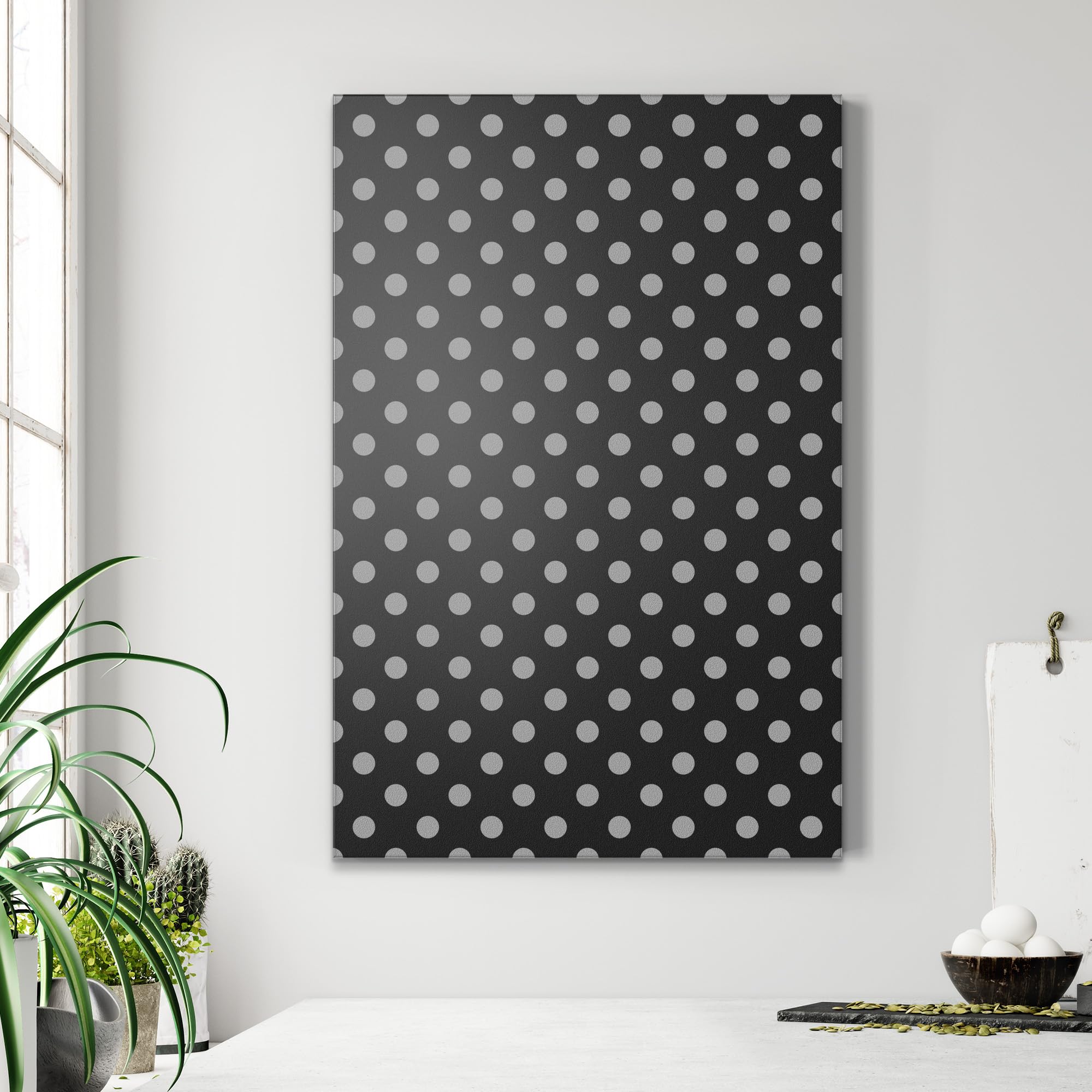 DEQORI Magnetische Kreidetafel mit UV-Druck | Motiv Punkt für Punkt | Design rechteckig 60x90 cm | Kreide Metalltafel beschreibbar – Wanddeko für Küche, Flur, Kinderzimmer & Büro