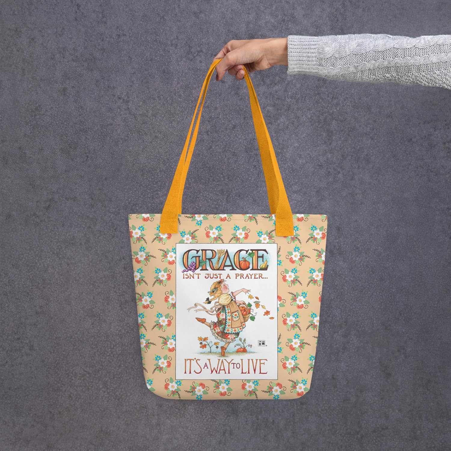 Mary Engelbreit Tote Bag – Women’s Art Tote, Cute Vintage Design, Reusable Shoulder Bag for Shopping, Books & Everyday Carry