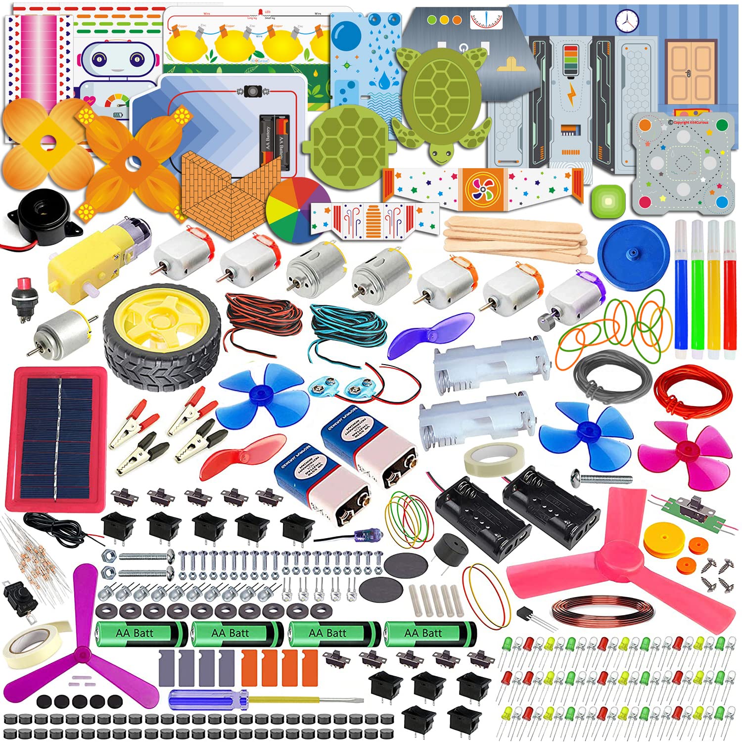 Kit4Curious® 250 Experiments DIY Activity Science Electronics kit with User Guide - STEAM Activity DIY Projects mega kit Toy Gift (B09X58VQXD) Amazon Price History, Amazon Price Tracker