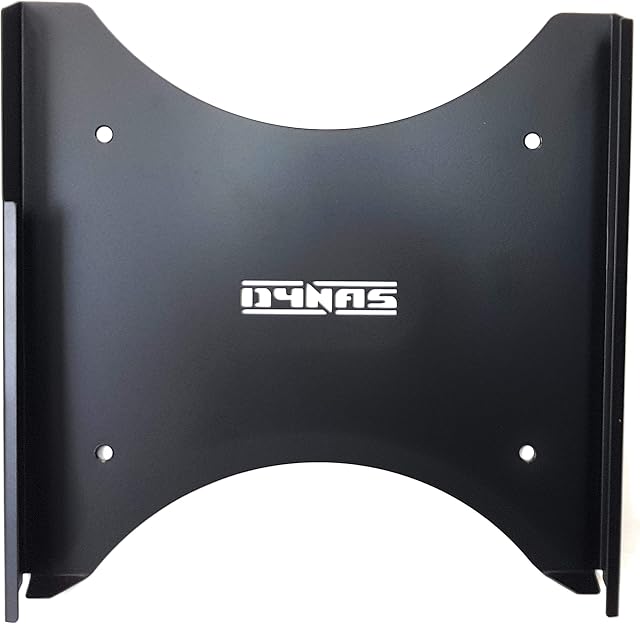 DYNAS PS4 Original Wall Mount Bracket  Sturdiest PlayStation 4 Wall Mount 3 Min Install  Works Perfectly, Zero WiFi Signal Loss  Keeps Box Cool & Hidden  Includes Fixtures & Fittings (Black)