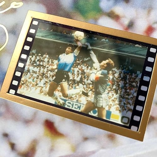 Miniatura 3 de sufenvera Póster enmarcado de Maradona firmado, collage de fotos de película de Maradona, regalos para fanáticos del balón de fútbol en cumpleaños