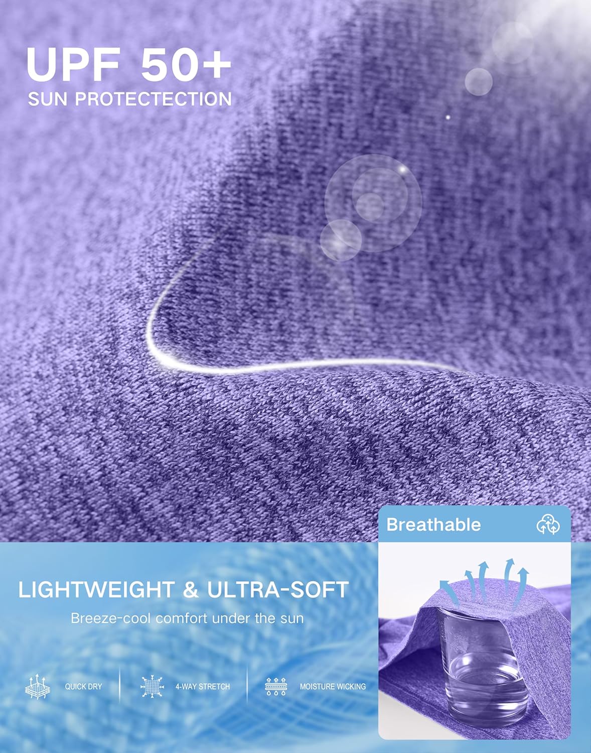 Womens Workout Tops V-Neck Short Sleeve UPF 50+ Sun Shirt Moisture Wicking Quick Dry Top for Gym, Running, Athletic - Image 5