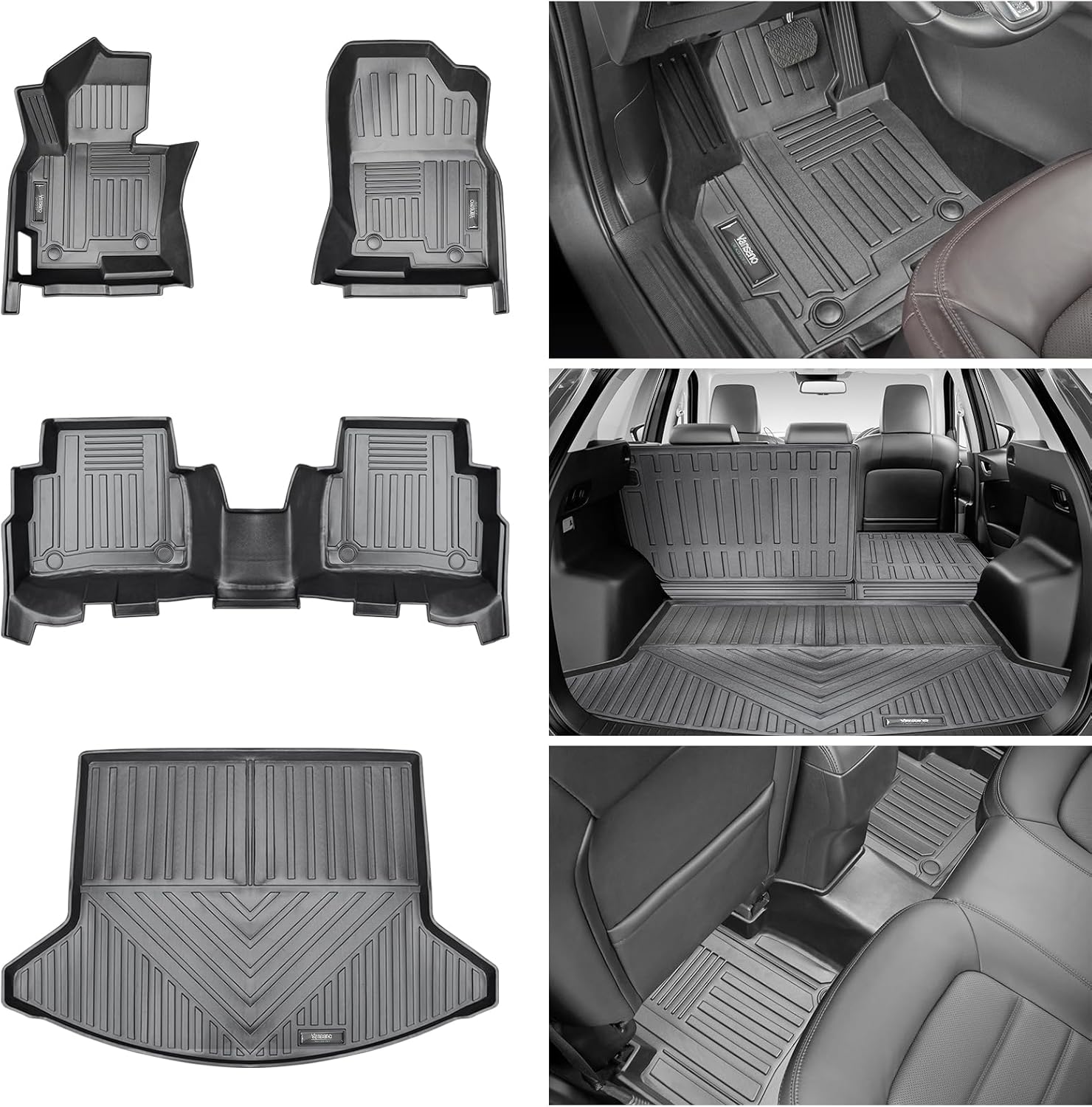 Vanseno Compatible for 2013-2016 Mazda CX-5 Floor Mats and Cargo Liner Trunk Mat Upgrade All Weather Rubber Mat for 2013 2014 2015 2016 Mazda CX5 Accessories