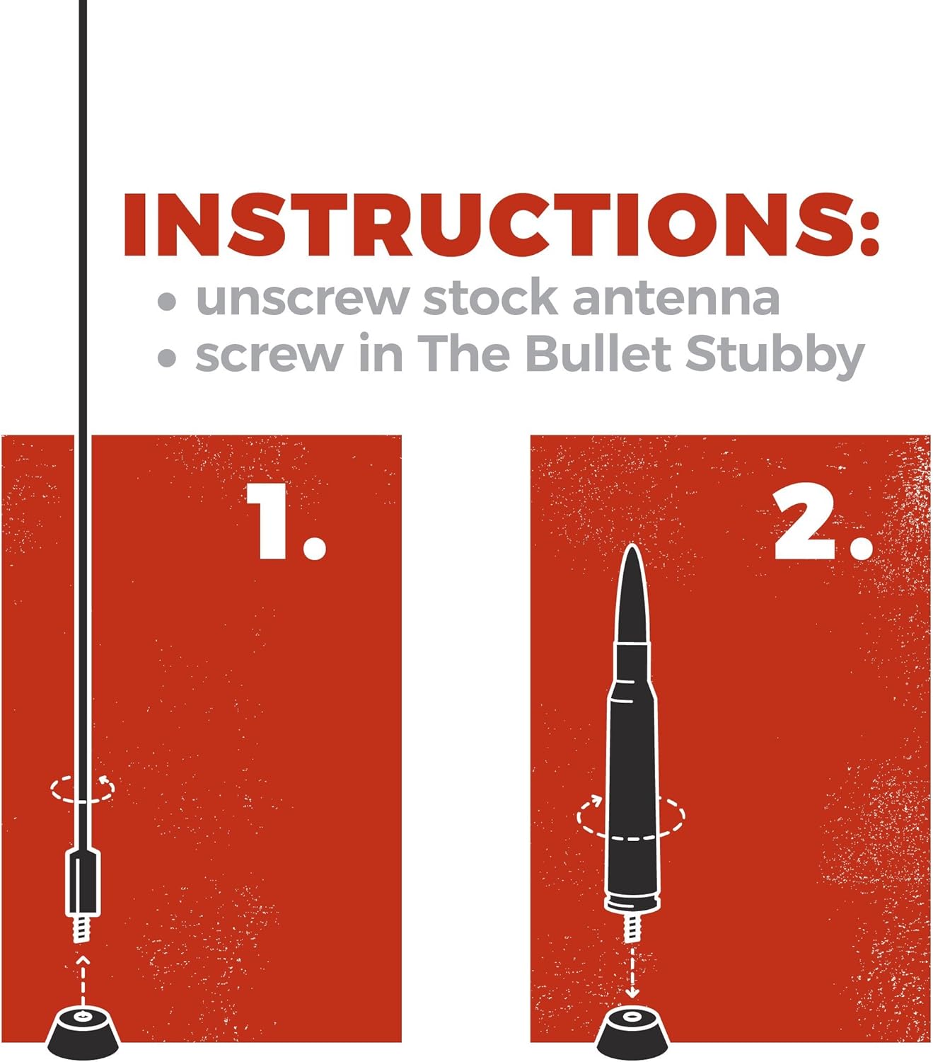 CravenSpeed Bullet Style Stubby Antenna Compatible with Jeep Grand Cherokee and Renegade 2011-2023 | 5.4 inches | Short Antenna Replacement | Made in The USA