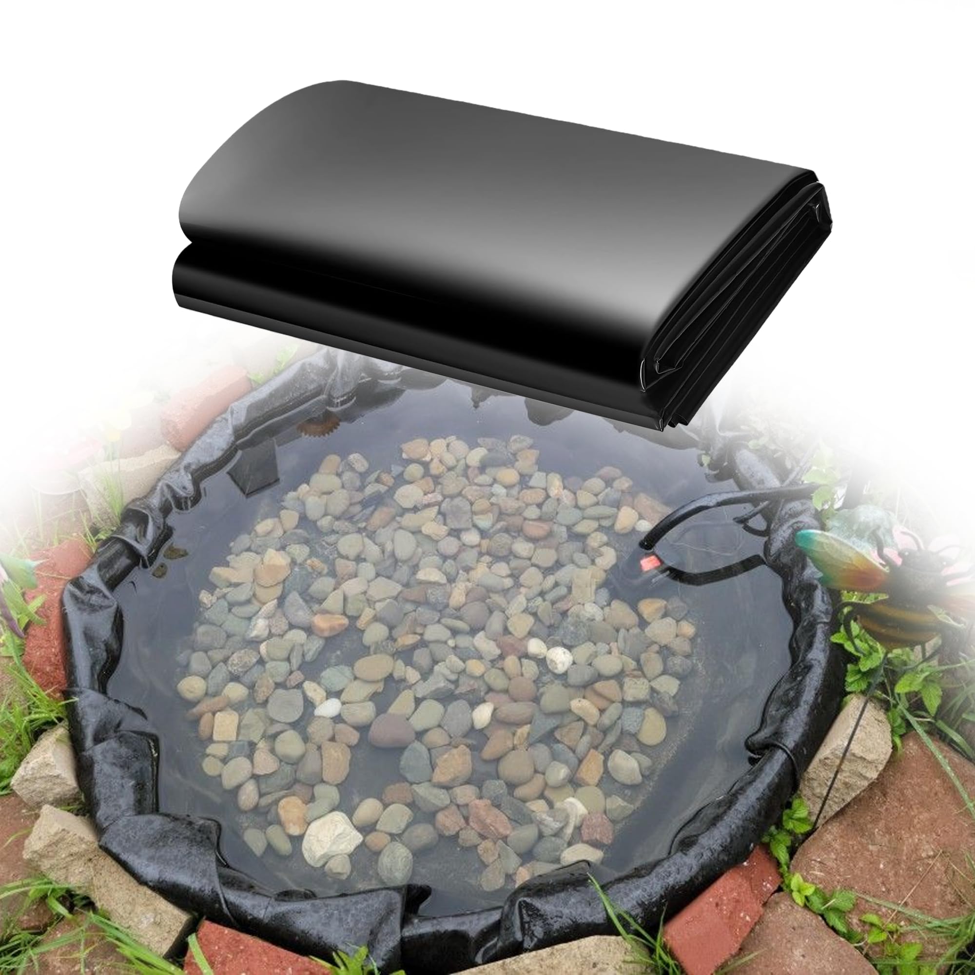 Bâche pour bassin imperméable revêtement étang robuste 700 x 1300 cm