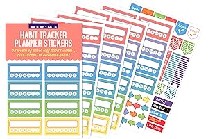 Organize Your Life: Habit Tracker Planner Stickers (Full 52-Week Supply!)