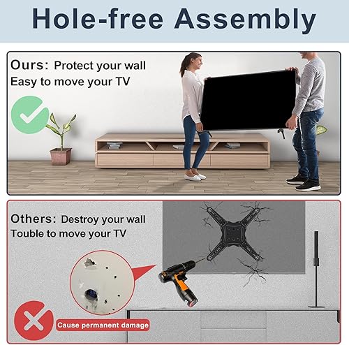 Miniatura 5 de Soporte base para patas de TV Samsung, solo para UN50TU7000BXZA UN50TU700DFXZA UN50TU8000FXZA LH50BETHLGFXZA BN96-50859A BN63-18575X019
