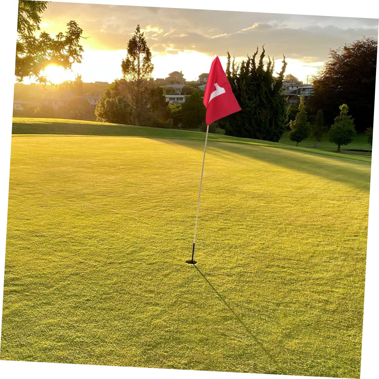 Balacoo 4pcs Golf Flags Poles Numbered Green Golfing Training Flags for Practicing Portable Outdoor Golfing