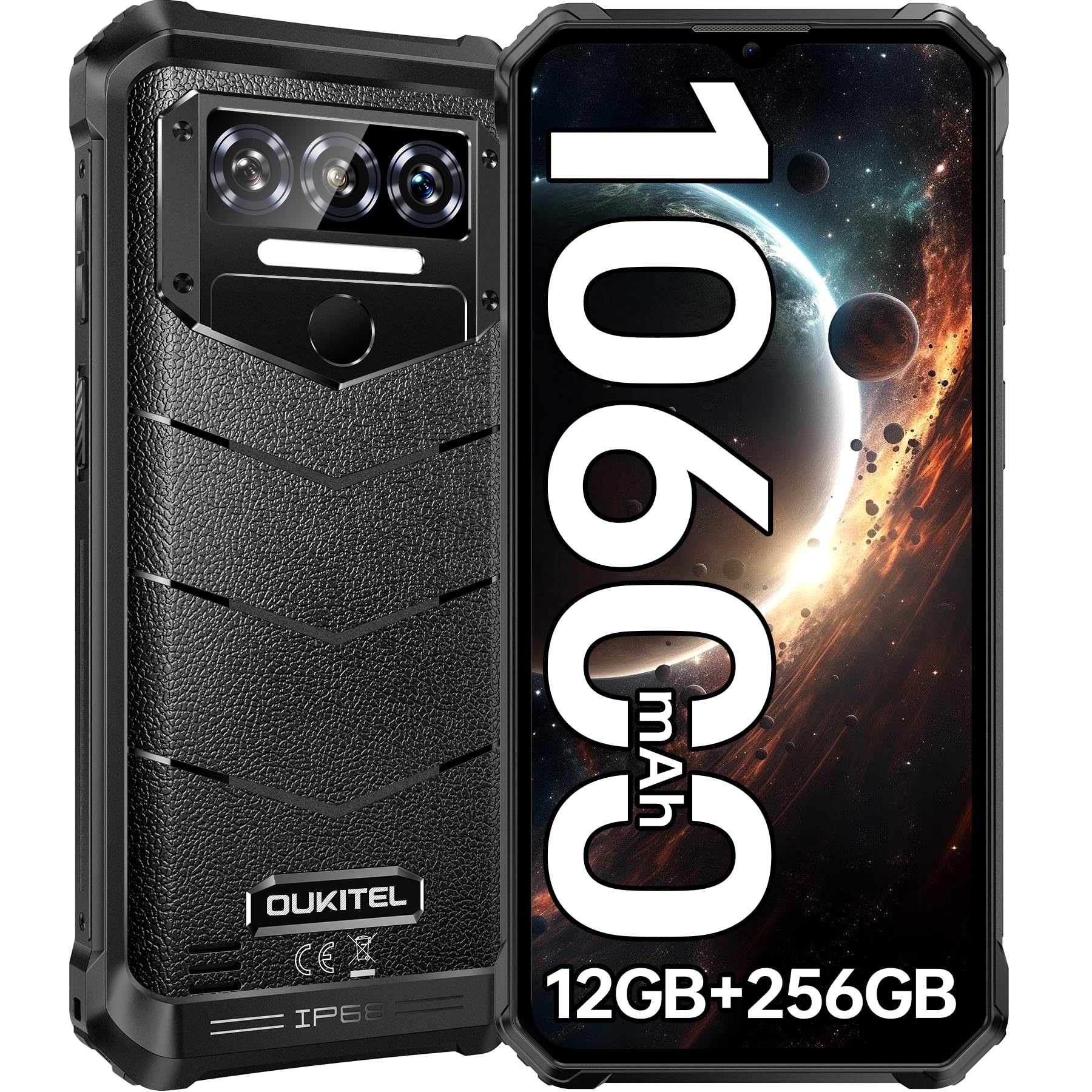 OUKITEL WP38 SIMフリー スマホ 10600mAhバッテリー Amazon.com: OUKITEL WP38 Rugged Phone Unlocked 2024-12GB+