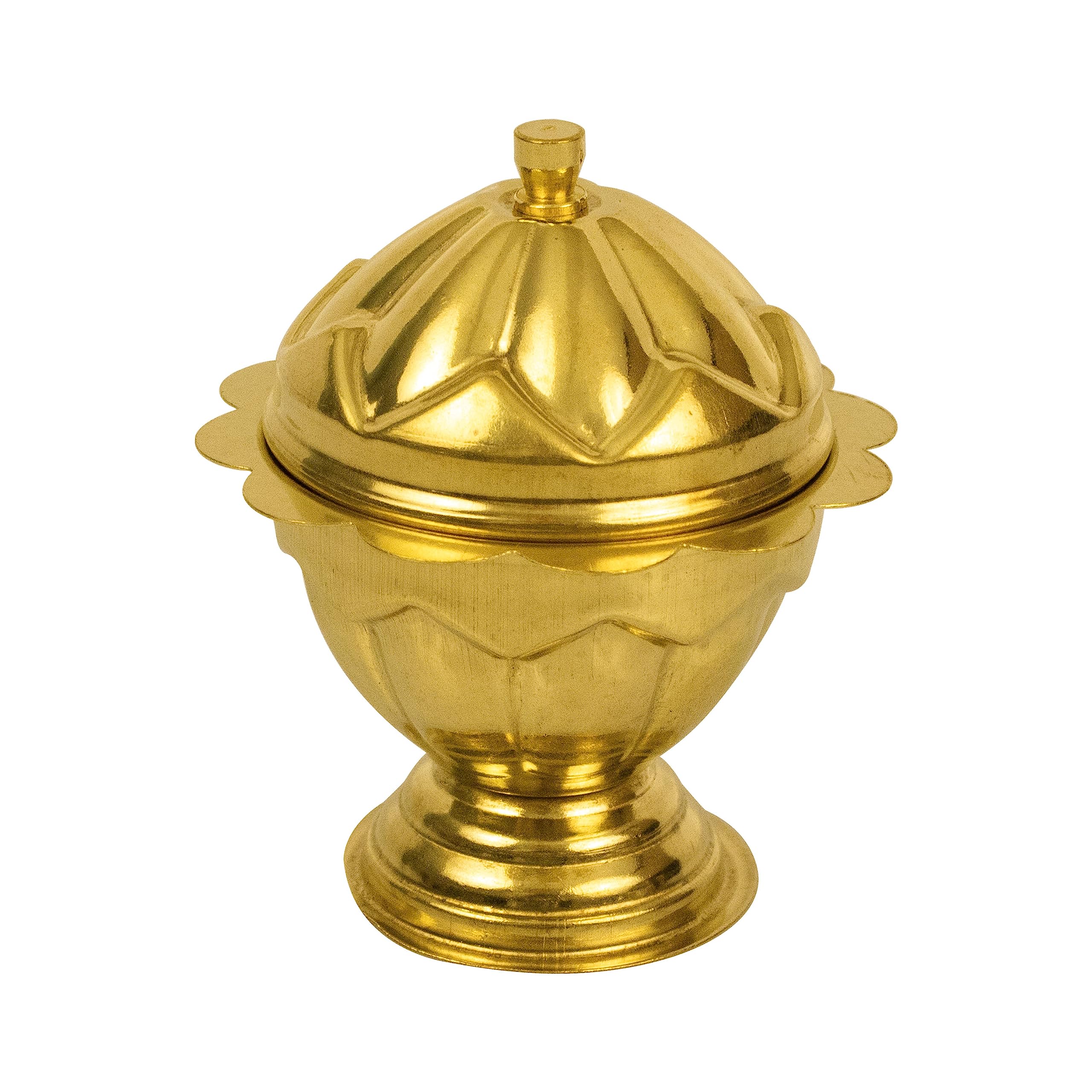 Spillbox Brass Box Pooja | Puja | Roli | Chawal | Chandan | Haldi | Kumkum Puja Box | Sindoor | Turmeric | Dabbi | Dibbi | Dhani | Dani Lid Holder - Cup Kumkum-image-40
