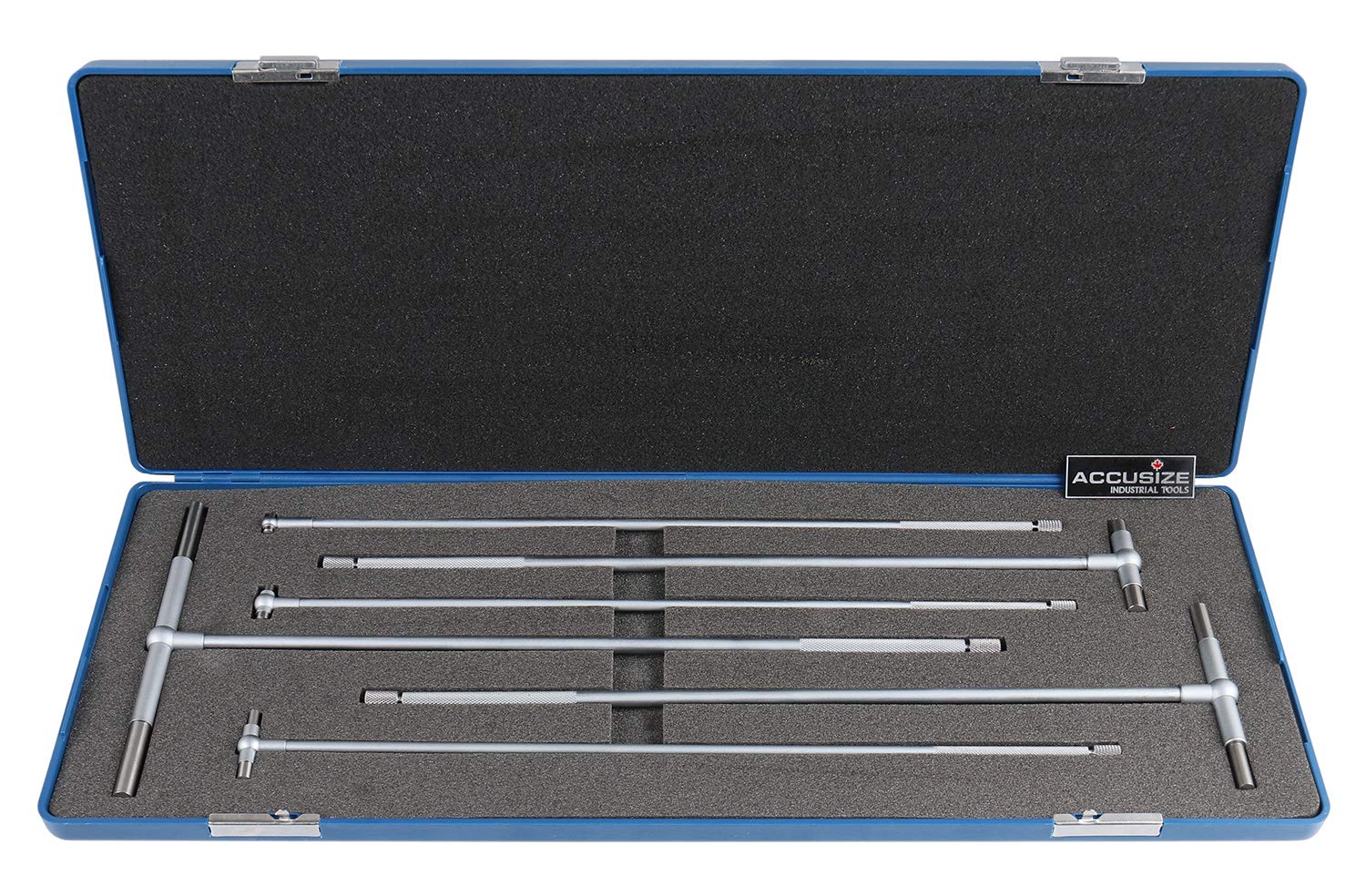 Accusize Industrial Tools 5/16'' - 6", 6ps/Set 12” Long Reach Telescoping Gage, 3602-5012