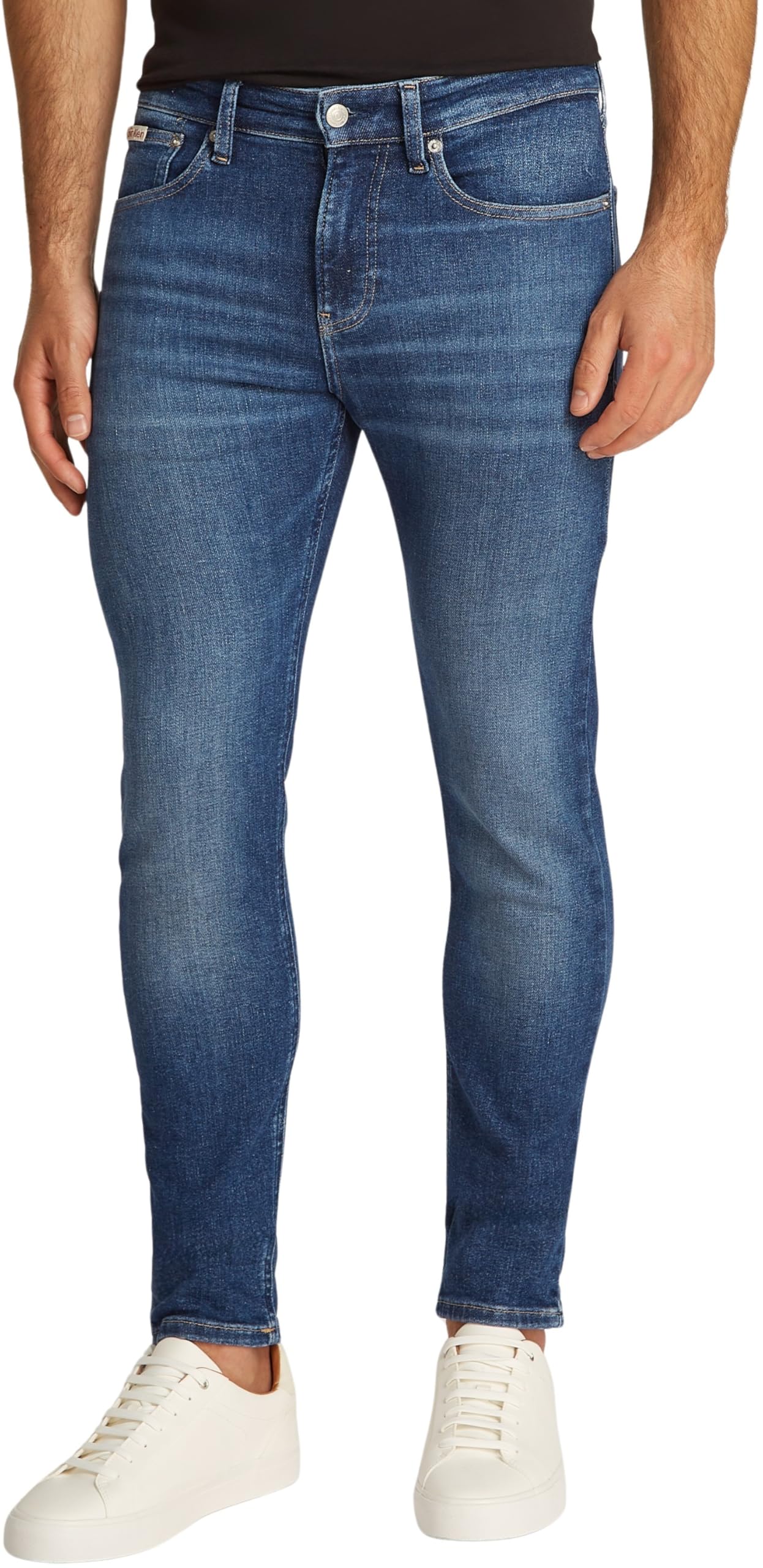 Calvin Klein Men’s Skinny Fit Jeans with Stretch, Blue (Denim Medium), 36W/32L