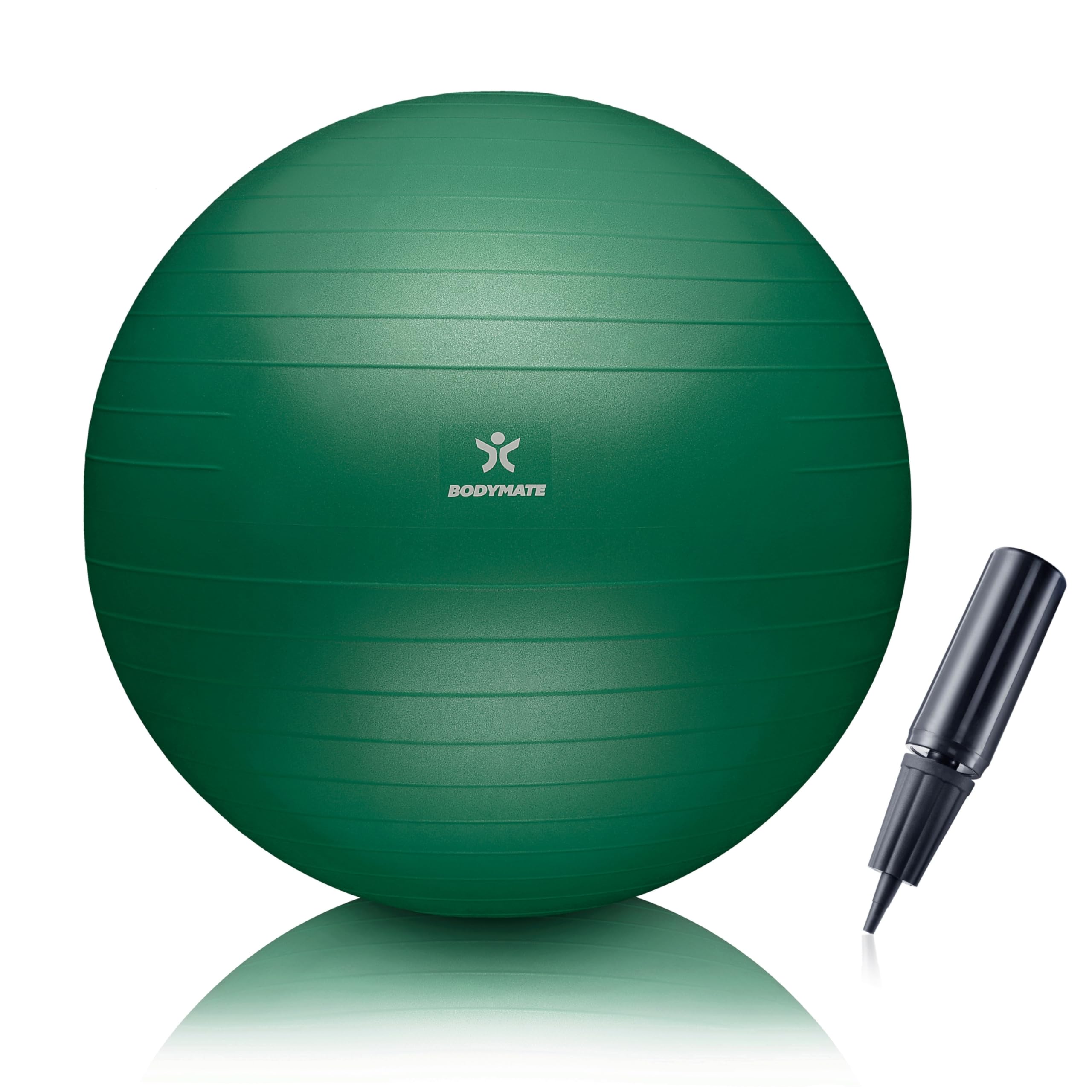 BODYMATE Gymnastikball Sitzball Trainingsball mit GRATIS E-Book inkl. Luft-Pumpe, Ball für Fitness, Yoga, Gymnastik, Core Training, für starken Rücken als Büro-Stuhl