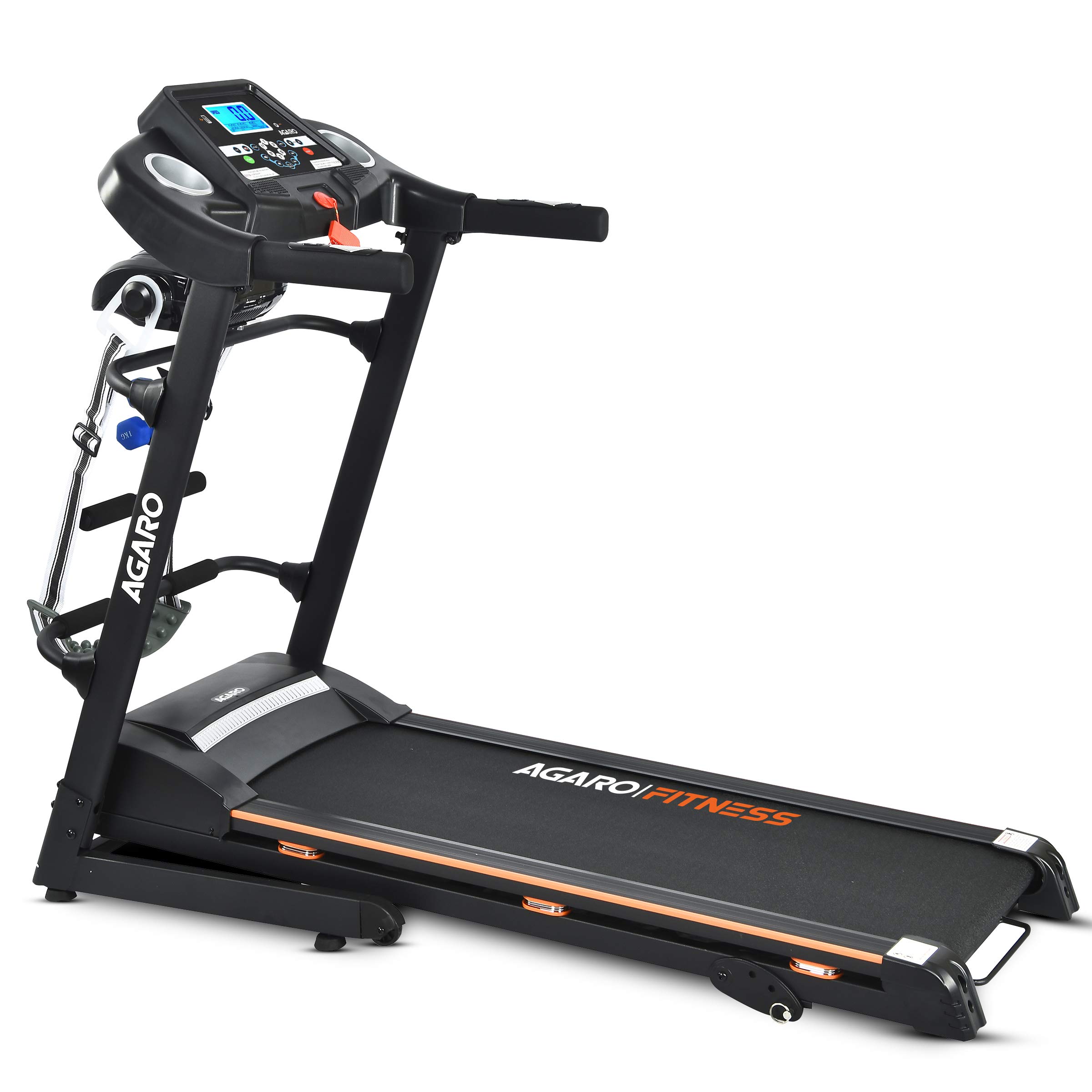 AGARO Strive Plus Motorized Folding and Portable Treadmill for Home, 1.75HP (Peak 3.0HP) with 110kgs Max User Weight, 14.8Km/Hr Max Speed, Built-in Speakers, Online Free Installation Assistance. (B08J4G4N15) Amazon Price History, Amazon Price Tracker