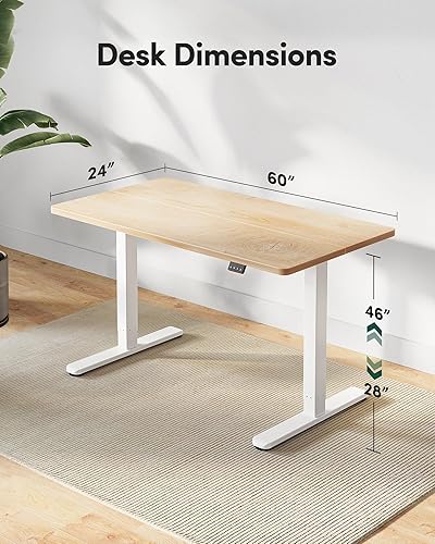 Miniatura 87 de FEZIBO - Escritorio eléctrico ajustable para trabajar sentado o de pie, 40 x 24 pulgadas, para oficina en casa, escritorio ergonómico para Negro