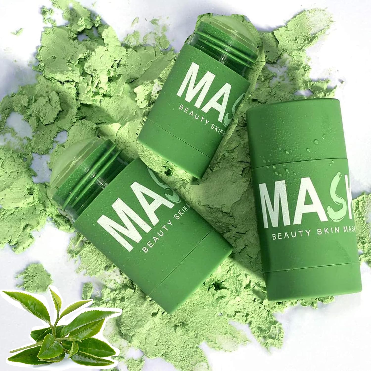 Oneews Green Tea Mask Stick, Natural Green Tea Deep