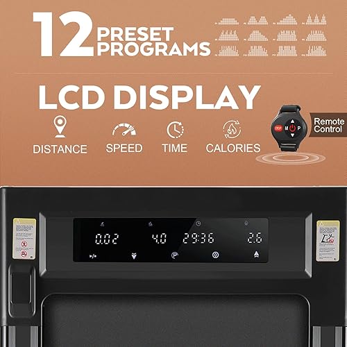 Miniatura 8 de ANCHEER Caminadora para debajo del escritorio con inclinación, 3 en 1 caminadora con control remoto, caminadora plegable de 2.5 HP para el hogar,