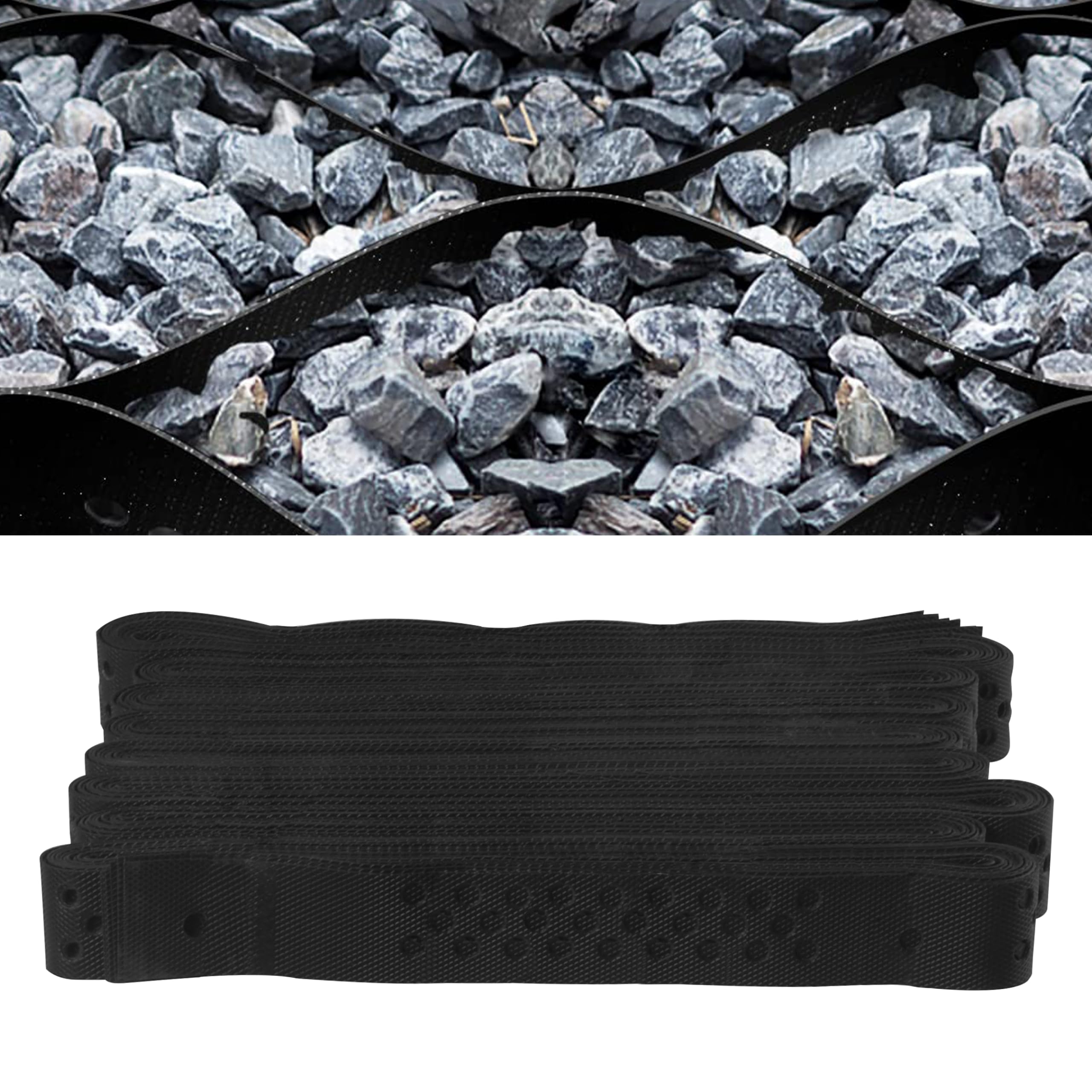 Sunnyglade 2" Thick Ground Grid 49.5 x 6.5 FT, Gravel Retainer 1880 LBS Per Sq ft, Geo Grid Driveway Stabilization for DIY Patio Walkway Driving RV