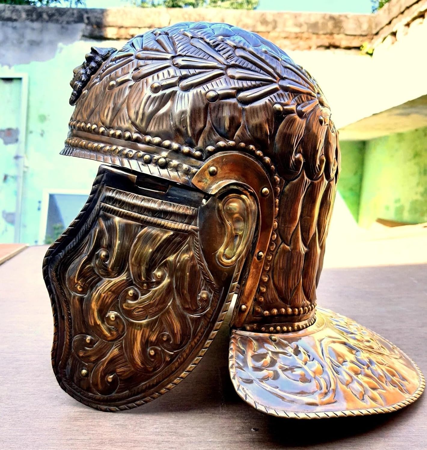 Exclusive Roman Ancestral Brass Helmet King's Helmet Antique Finish