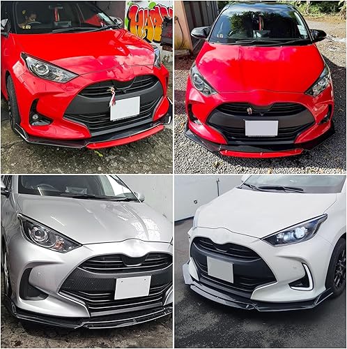 Miniatura 2 de Kit universal de 4 piezas para parachoques delantero, alerón de labio divisor de parachoques delantero, kit de cuerpo divisor de labio compatible